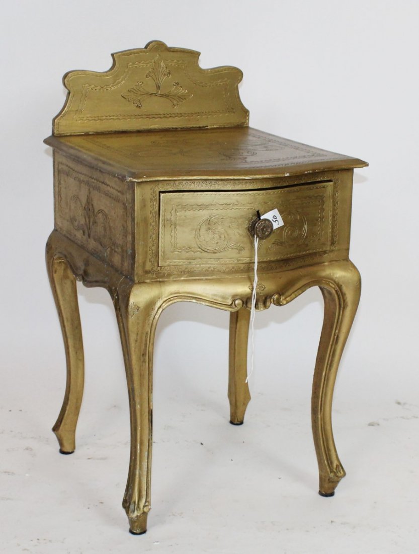 Italian gilt side table with drawer (1 of 4)