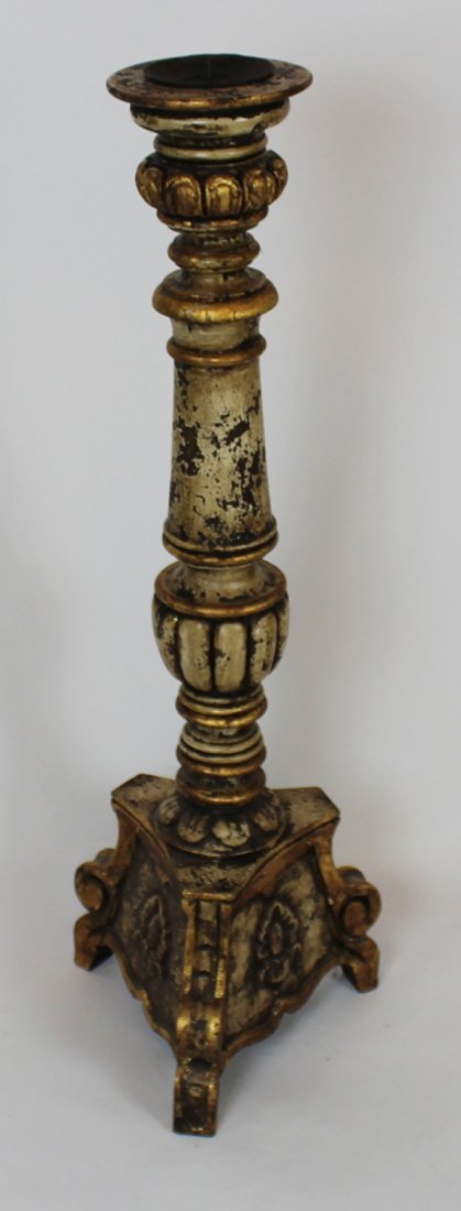 Distressed pillar candle holder (1 of 4)