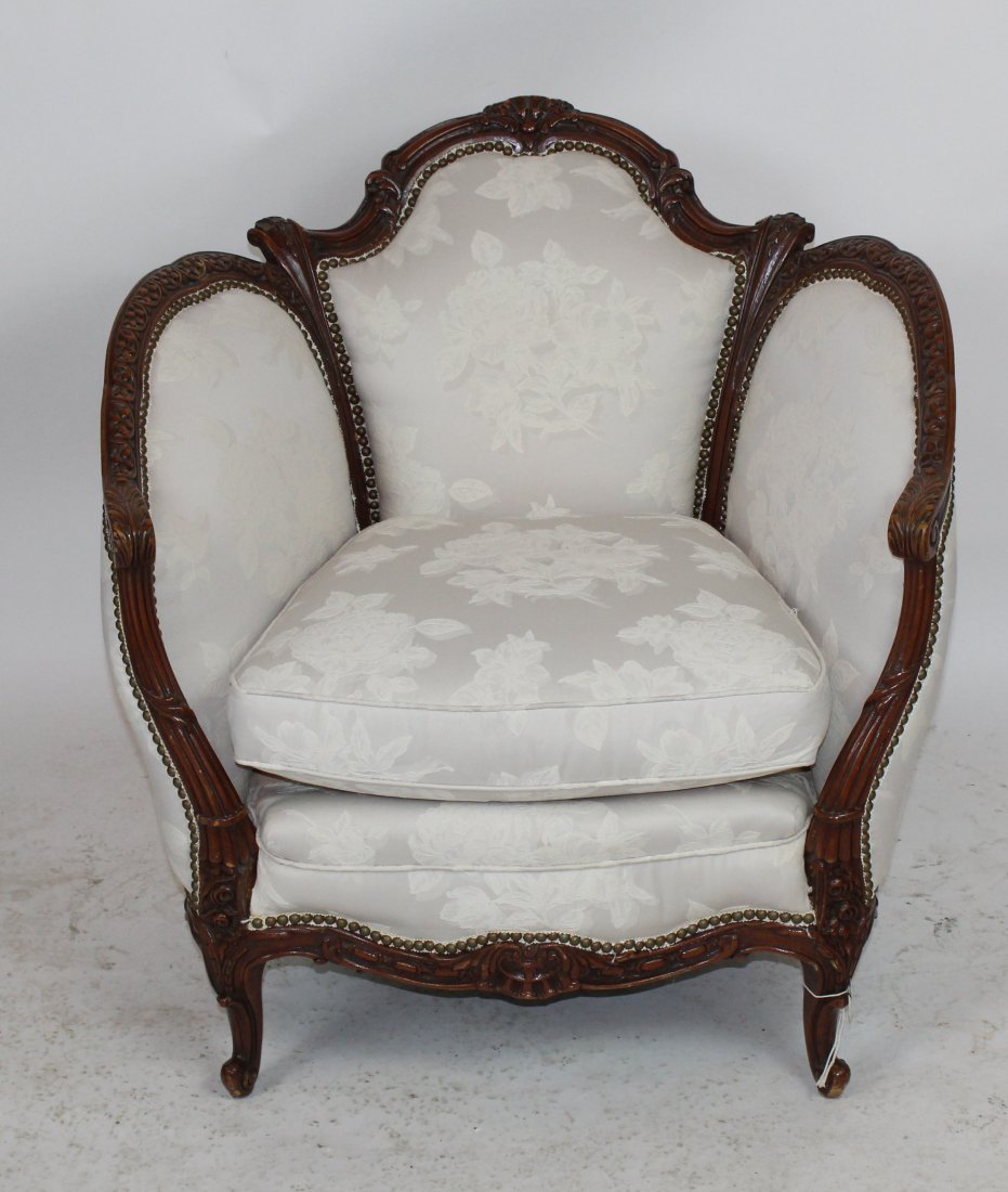 French Louis XV walnut bergere (1 of 4)