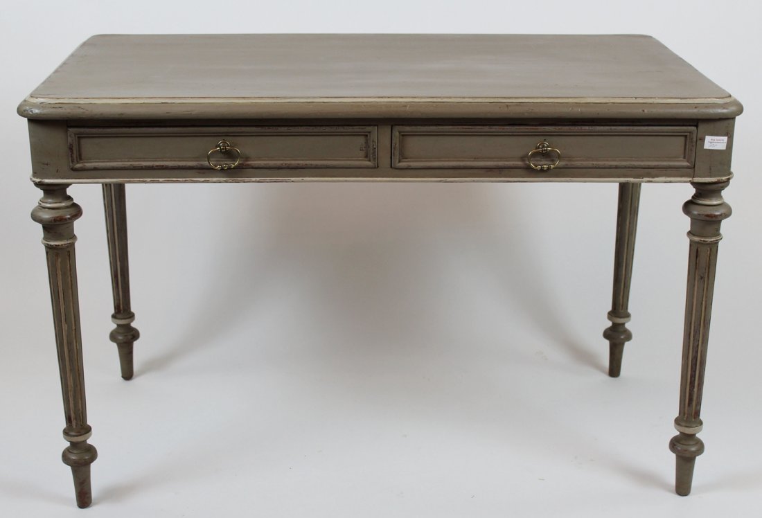 French Louis XVI style painted writing desk (1 of 7)