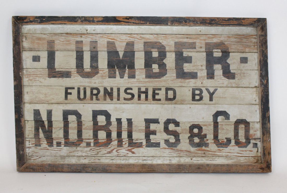 Vintage wooden Lumber sign: Vintage wooden Lumber sign. 29 3/4"h x 48"l