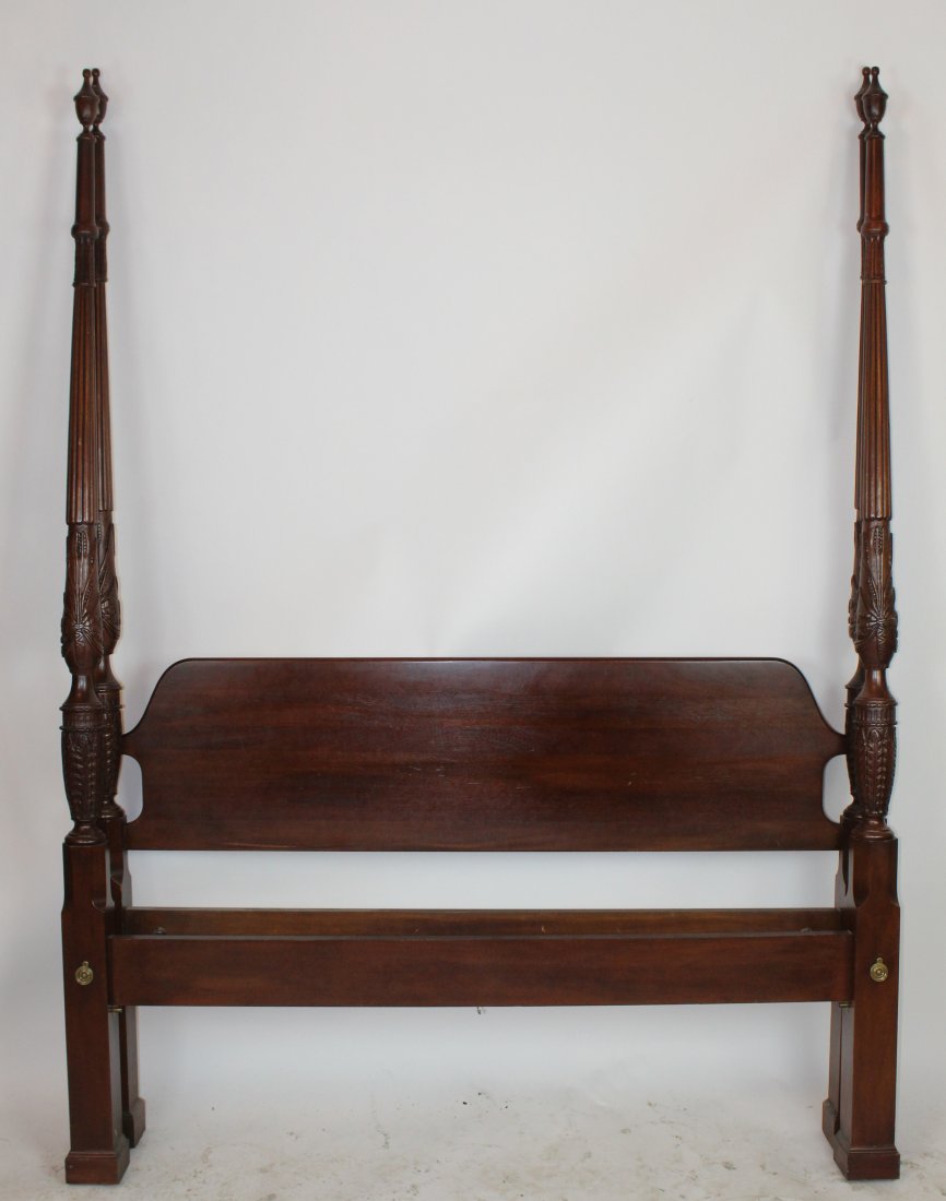 Mahogany 4 poster queen bed (1 of 2)