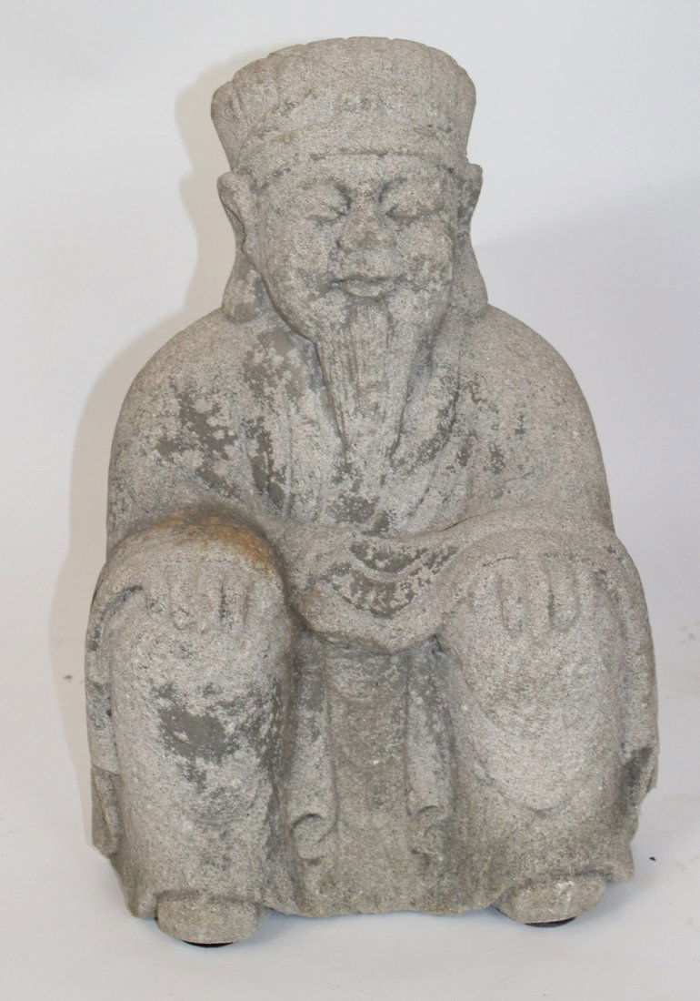 Chinese carved granite Quan Yin statue (1 of 4)