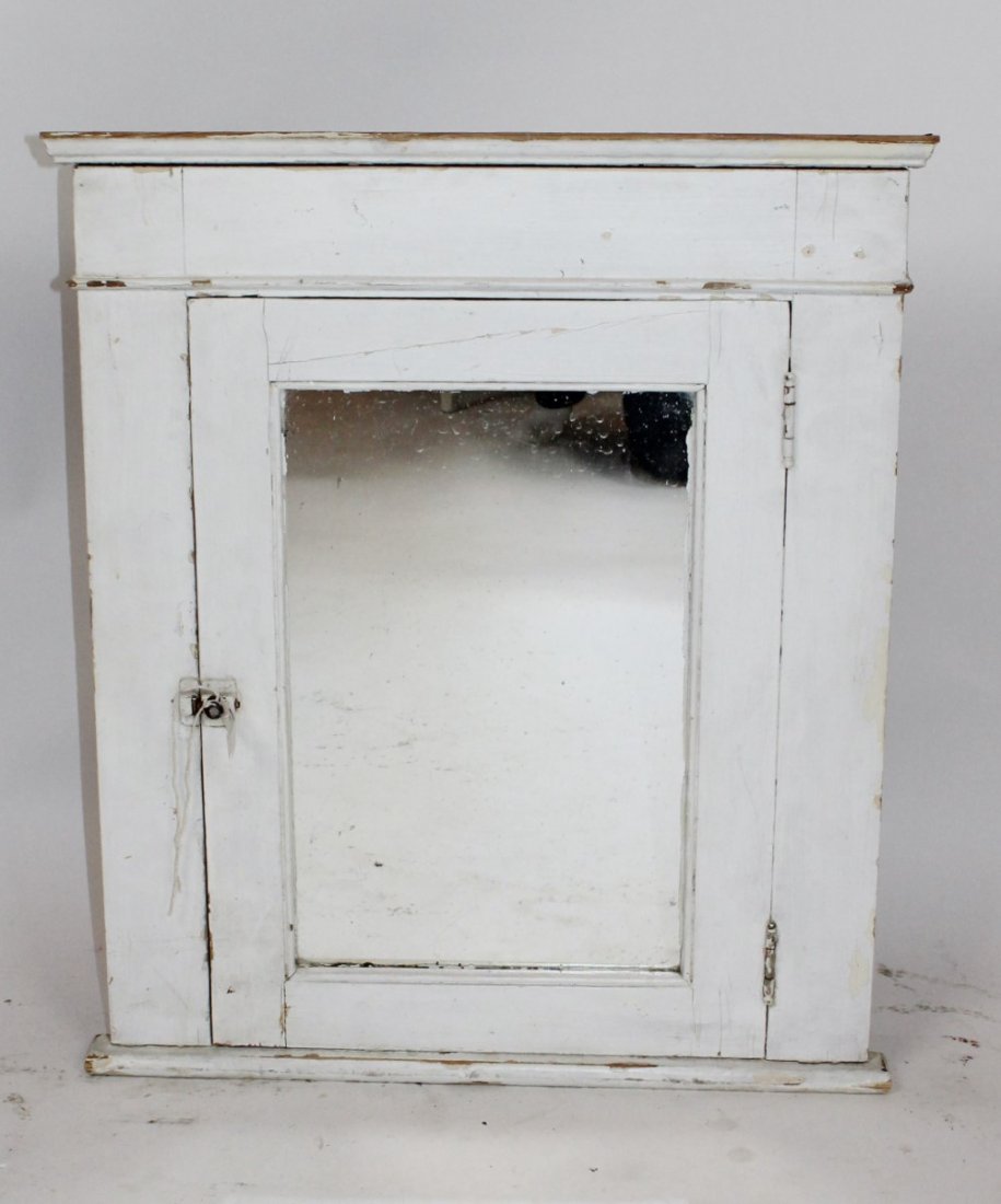 Cottage style painted medicine cabinet (1 of 3)