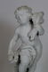 Cast cherub statue on pedestal - 3