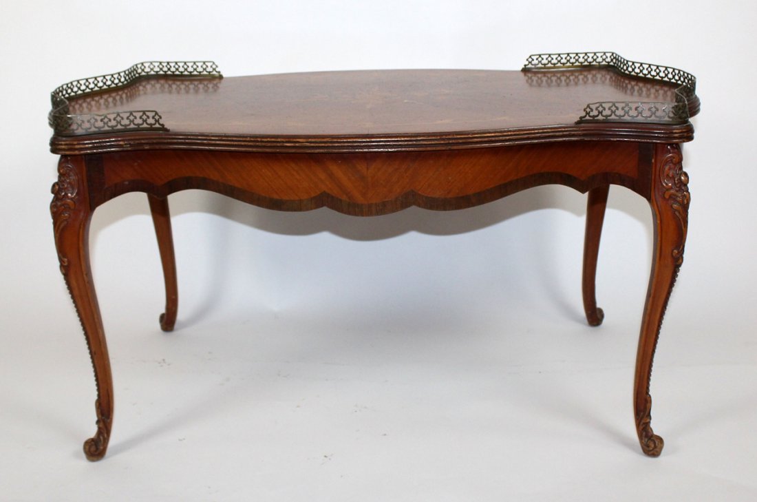 Louis XV style marquetry coffee table (1 of 5)