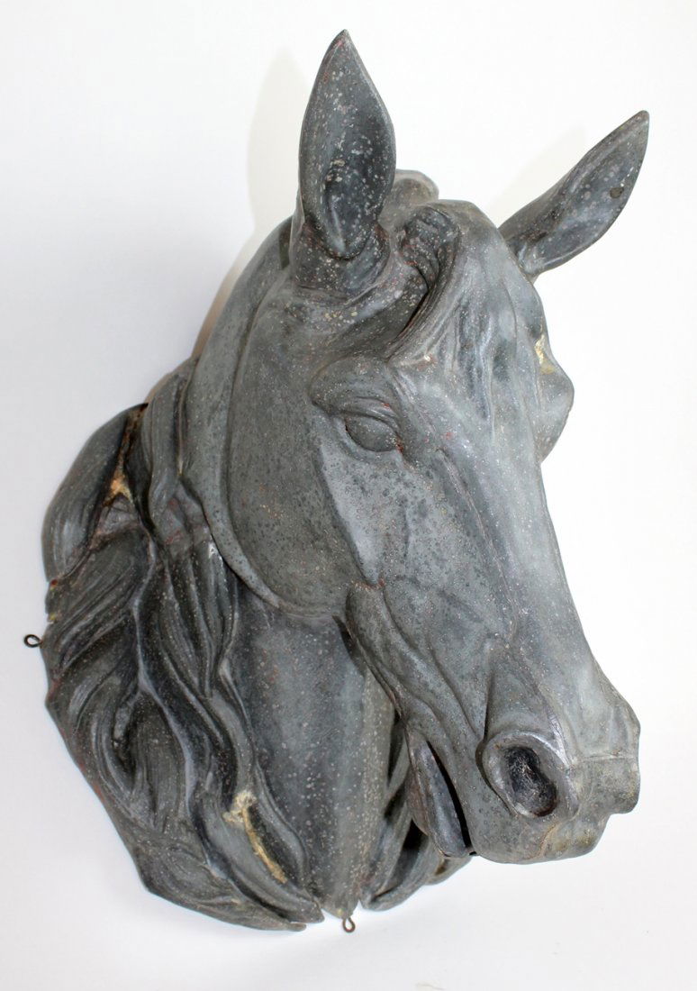 French advertising sign horse head in zinc (1 of 6)