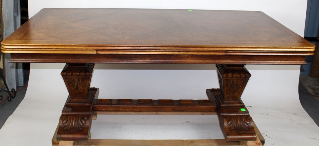 French parquet top drawleaf table (1 of 7)