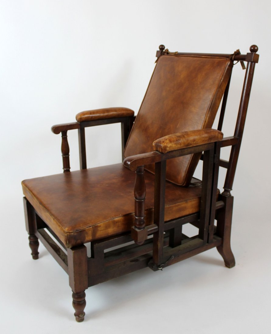 Vintage Spanish armchair with leather upholstery (1 of 4)
