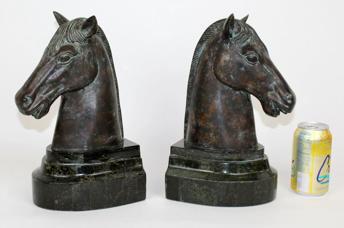 Pair of Maitland Smith horse head book ends (1 of 4)