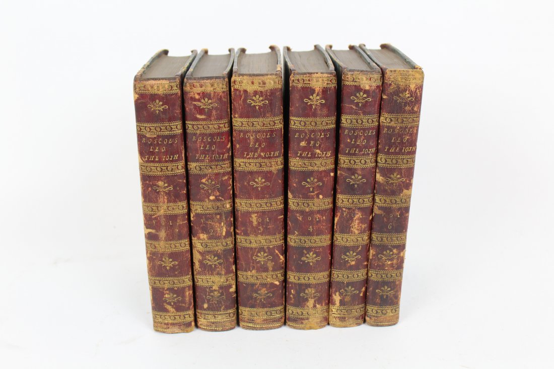 6 volume leather spine book set Roscoe's Leo the 10th (1 of 4)