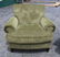 Pair of green chenille armchairs - 3