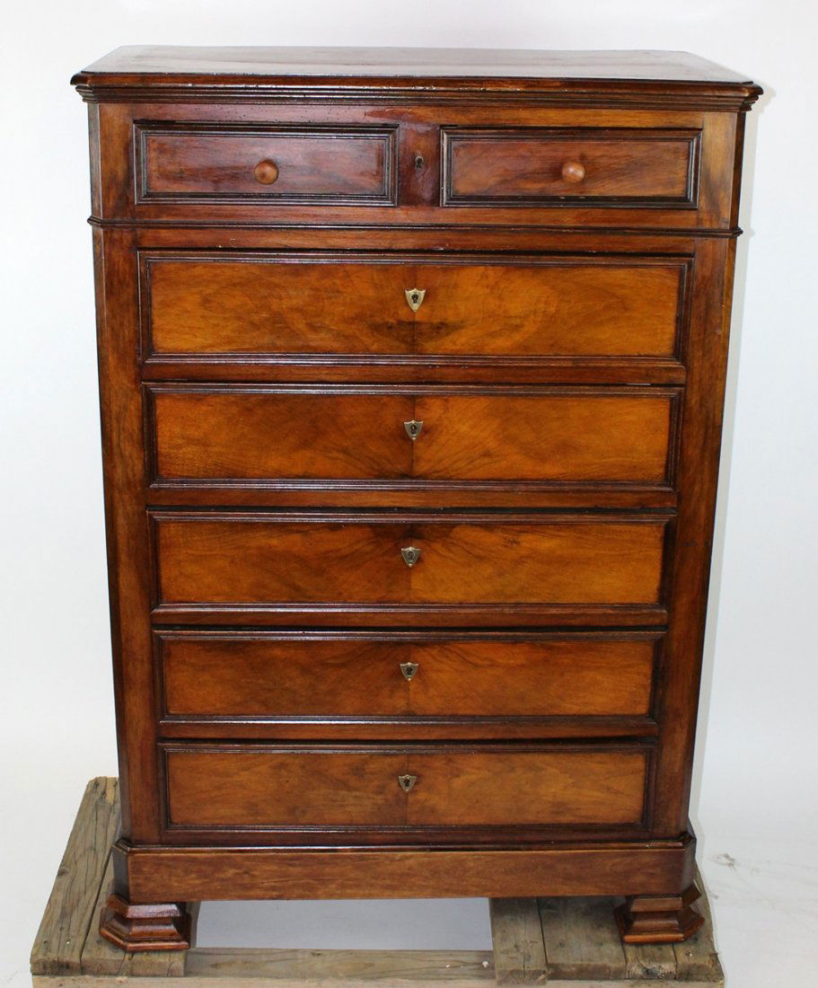French Louis Philippe semainier 2 over 5 commode (1 of 4)