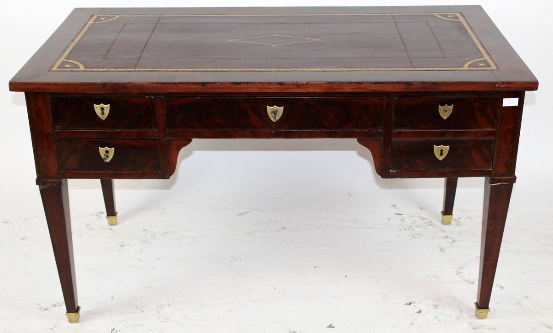 French Directoire bureauplat in mahogany (1 of 5)