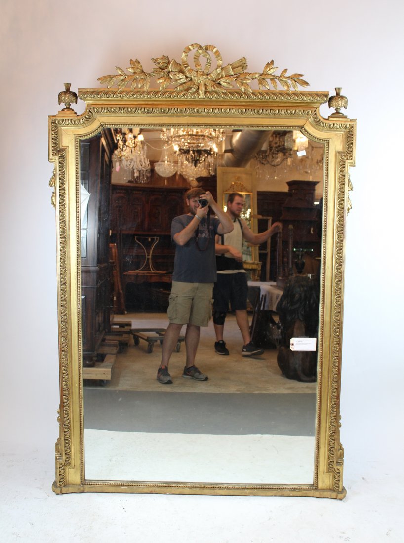 French Louis XVI gold leaf mirror (1 of 5)