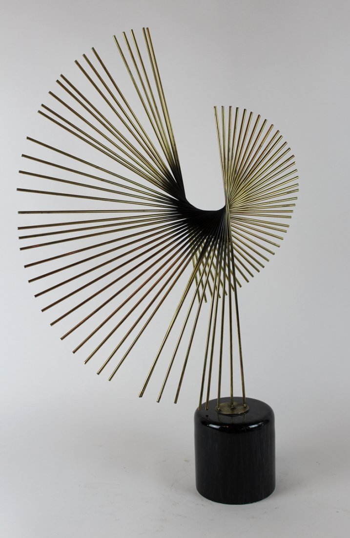 Contemporary brass art sculpture artist signed (1 of 4)