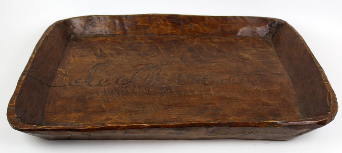 Hand carved wooden tray (1 of 5)