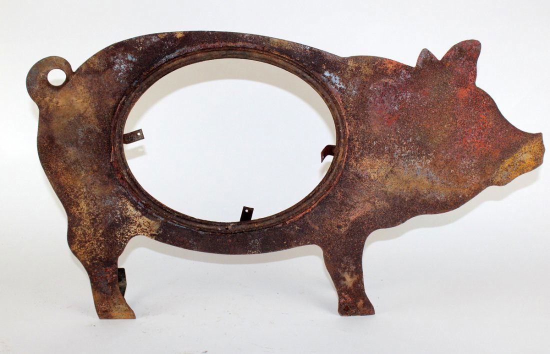 French iron pig sign (1 of 4)