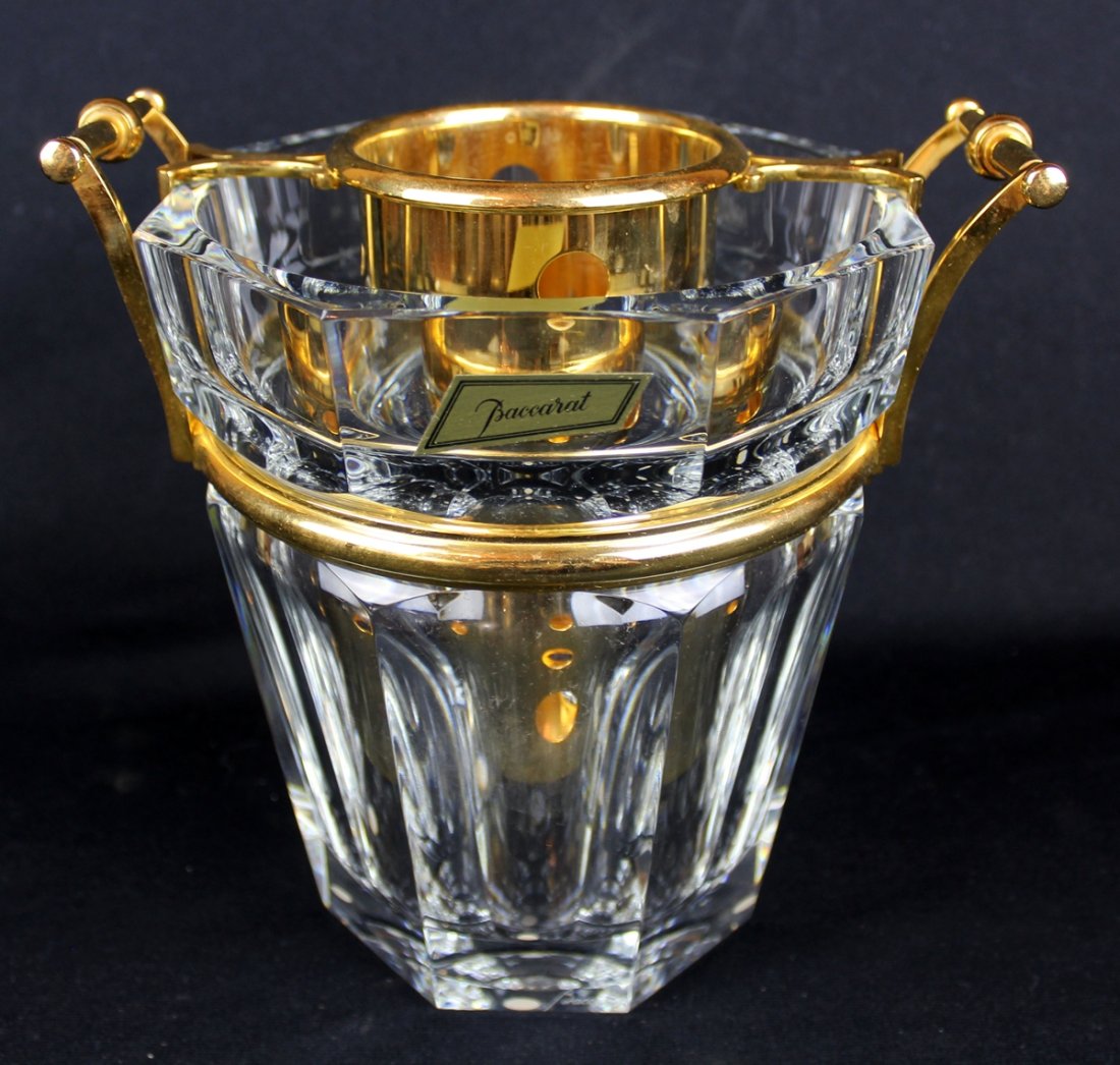 Baccarat crystal & brass champagne bucket (1 of 7)