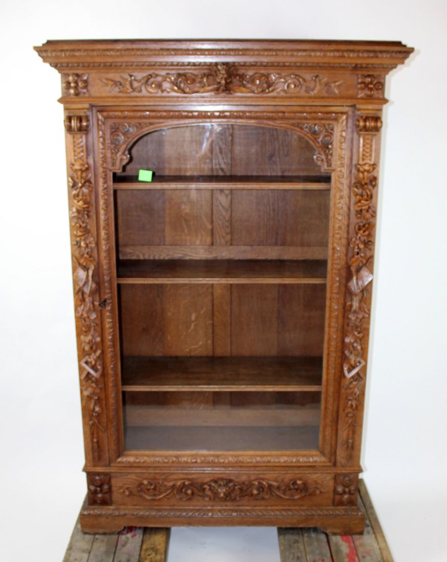 French Louis XIII oak vitrine (1 of 6)