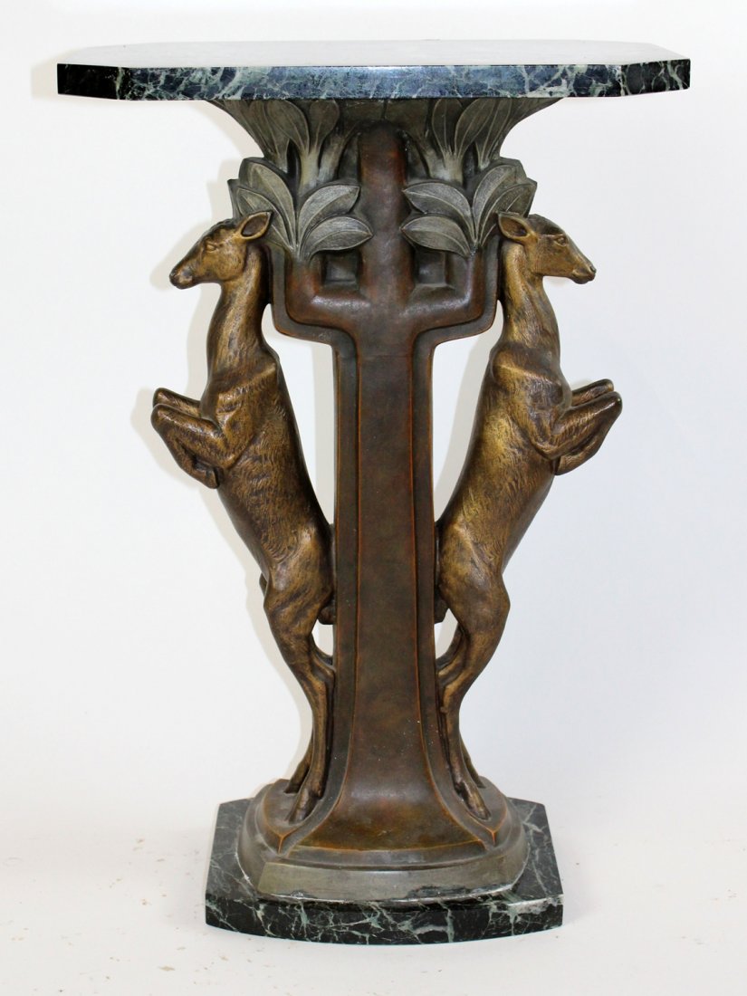 P. Sega French Art Deco pedestal with deer (1 of 7)