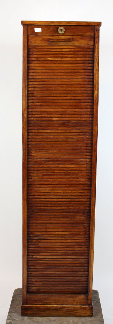 French notary cabinet in mahogany: French notary file cabinet in oak. Early 20th century. 71"h x 18"w x 15"d