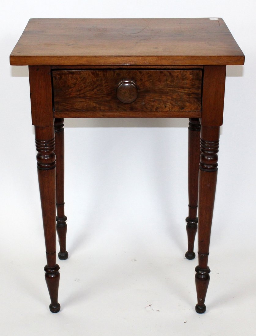 American mahogany turned leg side table (1 of 6)