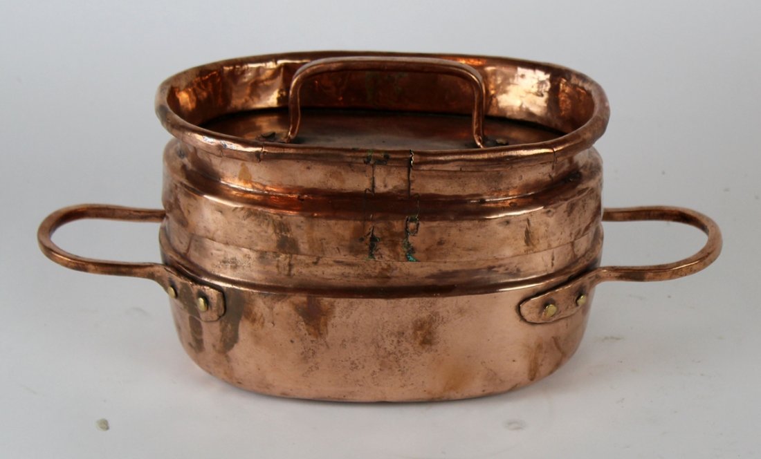 Antique French copper daubiere stew pot (1 of 3)