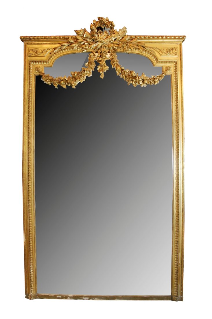 French Louis XVI gilt mirror (1 of 5)