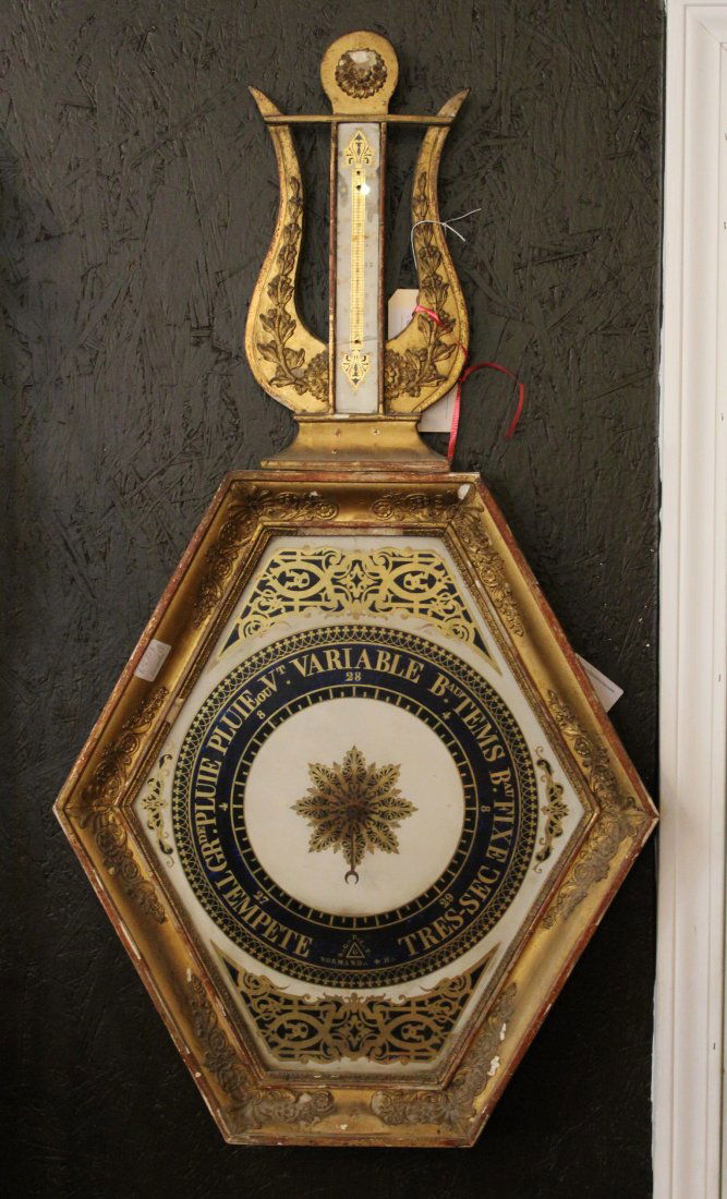 French Empire hexagonal barometer (1 of 4)