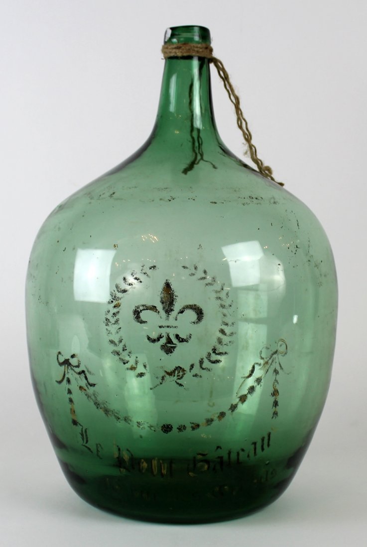 Hand painted glass demi-john bottle (1 of 4)