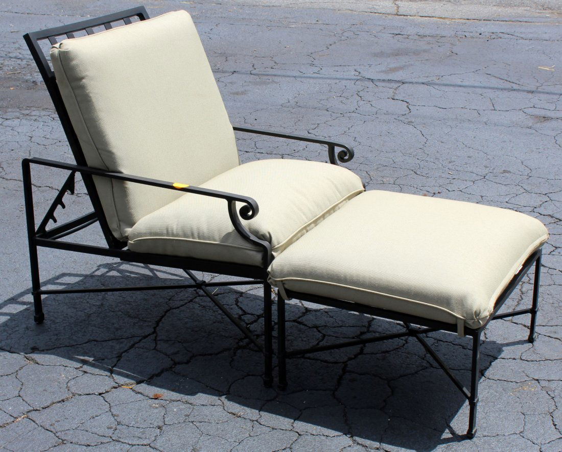Pair of Brown Jordan armchairs w/ footstools (1 of 3)