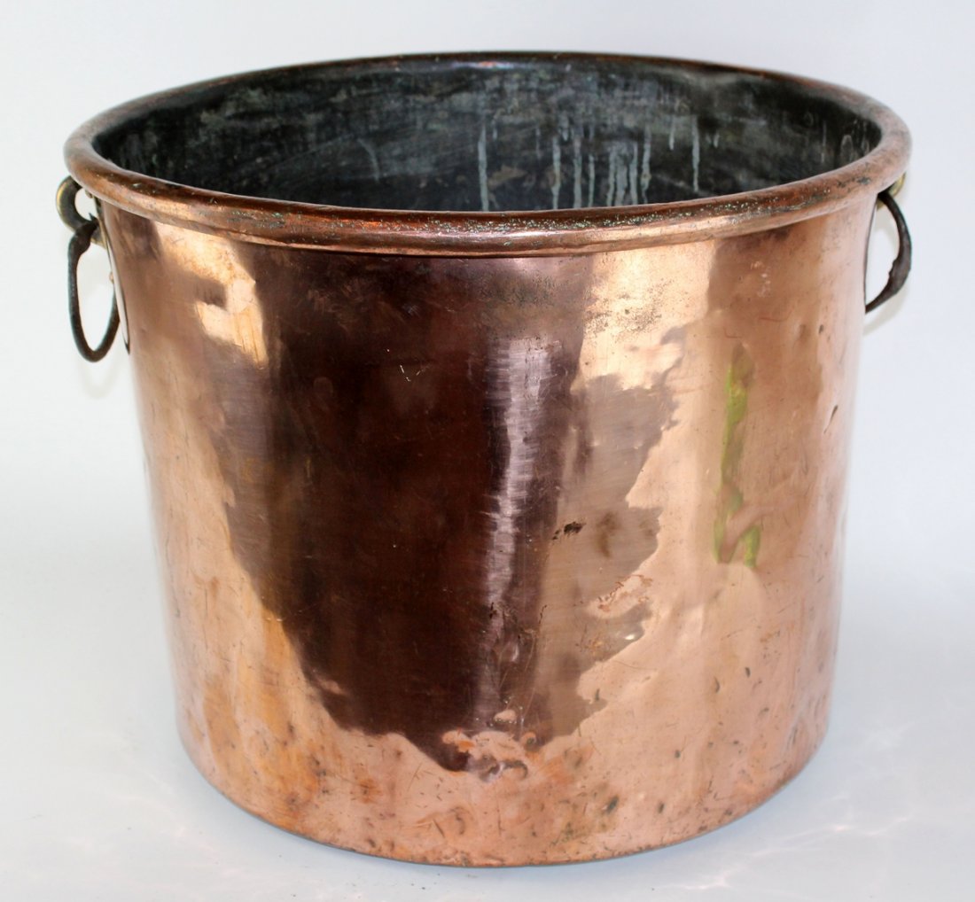 Antique French large copper pot (1 of 4)