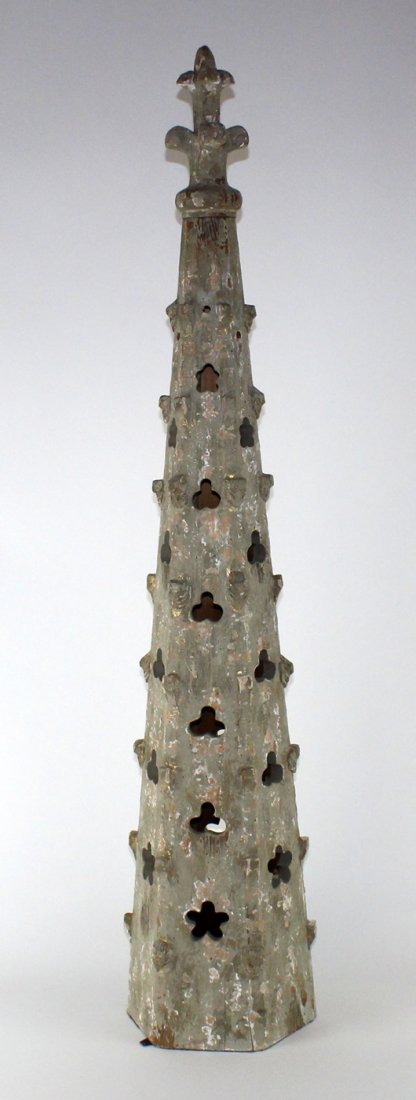 Obelisk form architectural finial with fleur de lys (1 of 4)