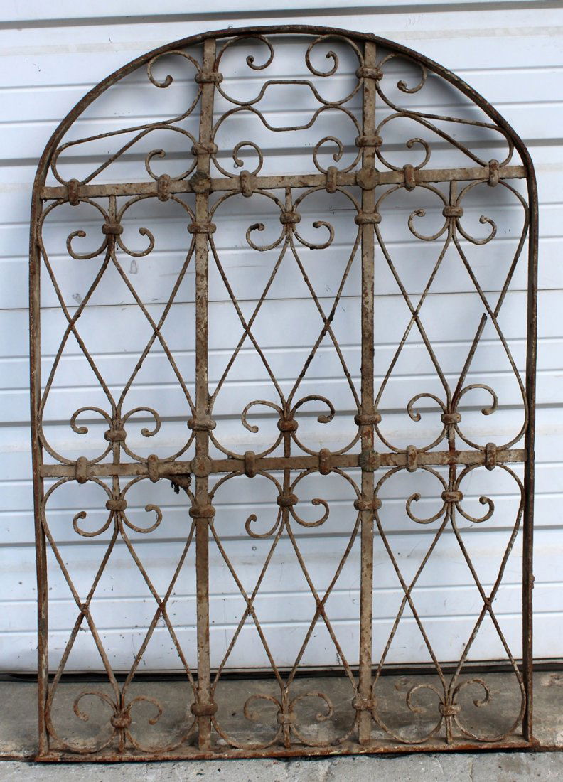 Arch top decorative iron panel (1 of 3)