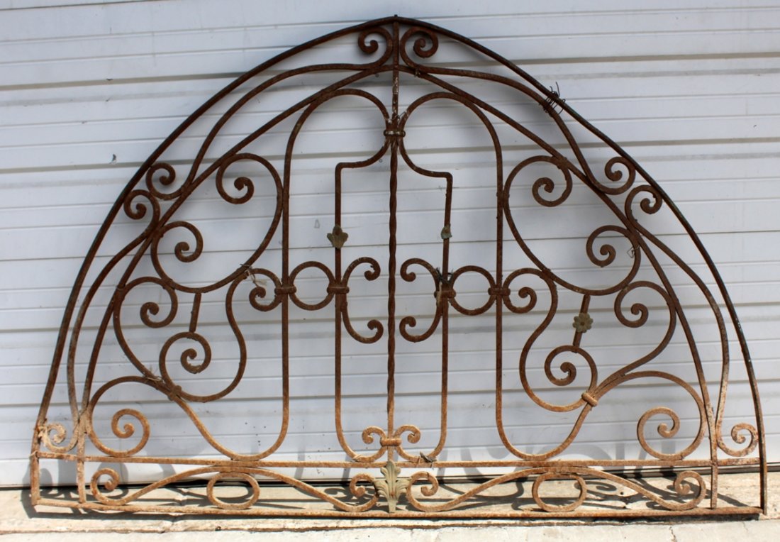 Arch top decorative iron panel (1 of 3)