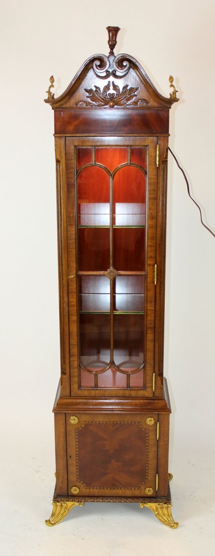 Maitland Smith flame mahogany curio cabinet (1 of 5)