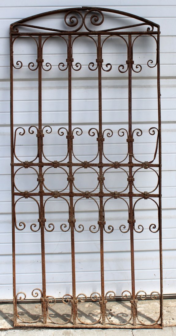 Arch top decorative iron panel (1 of 3)