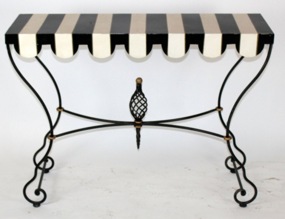 Console table in wrought iron (1 of 4)