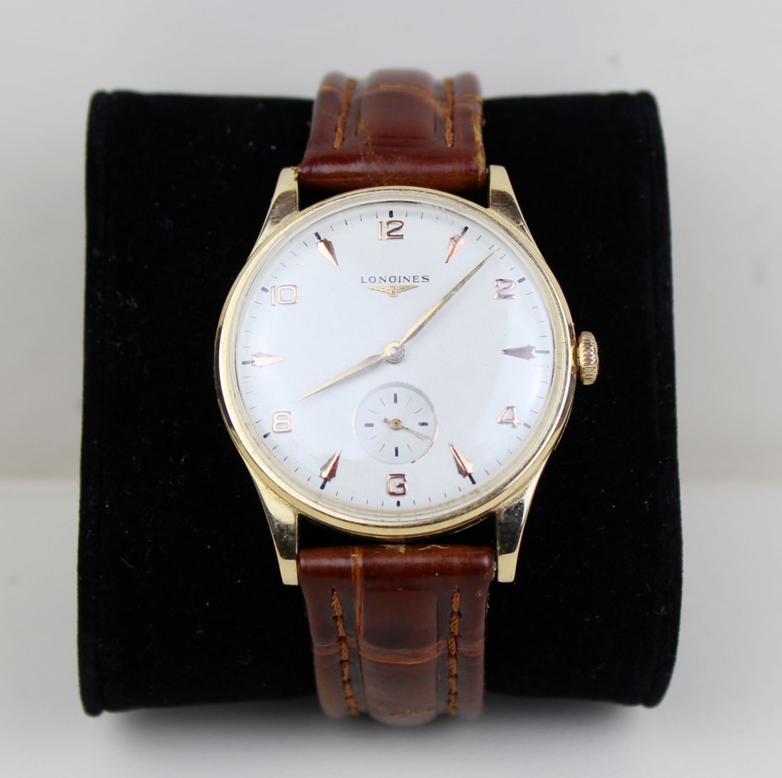 Longines vintage men's 18kt watch (1 of 8)