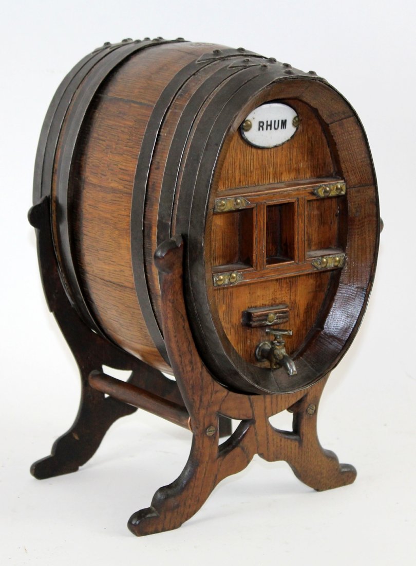 French mini rum barrel on stand (1 of 5)