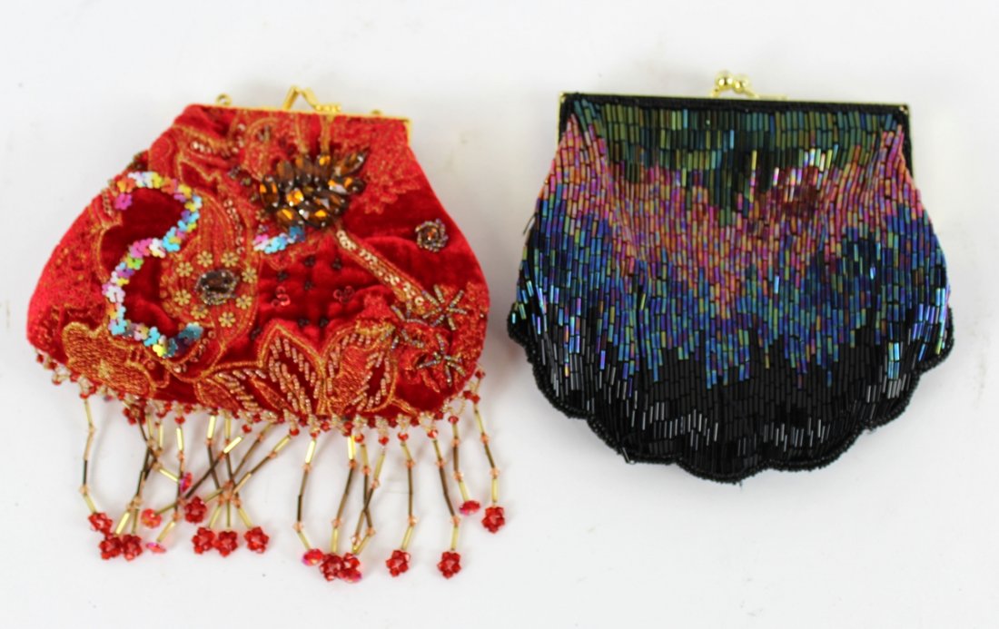 Lot of 2 vintage beaded purses (1 of 3)