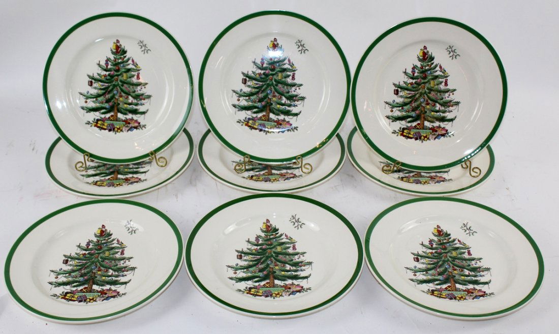 Set of 9 Spode Christmas Tree plates (1 of 3)