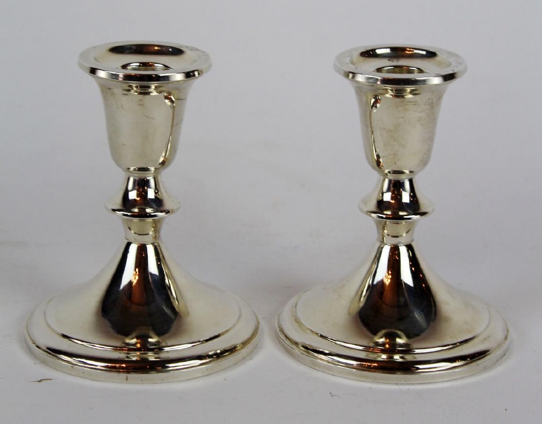 Pair of Towle weighted sterling silver candlesticks (1 of 3)