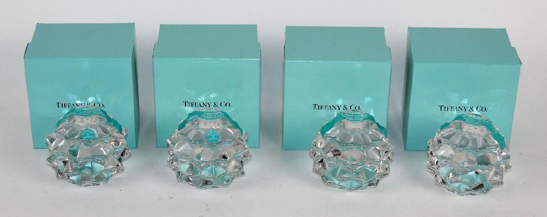 Lot of 4 Tiffany & Co crystal candle holders (1 of 4)