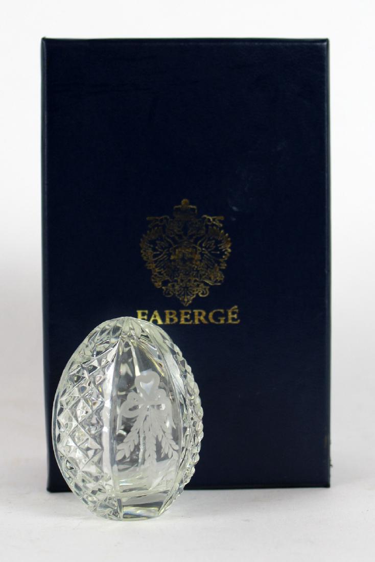 Faberge cut crystal egg in box (1 of 3)