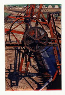 Arthur Siegel (1913-1978) color photograph: Arthur Siegel (American, 1913-1978) Dye transfer color photograph Farm Implement. Pencil signed Arthur Siegel en verso. 1 of 3. Image size 7" x 10 3/8" on 10" x 12" paper.