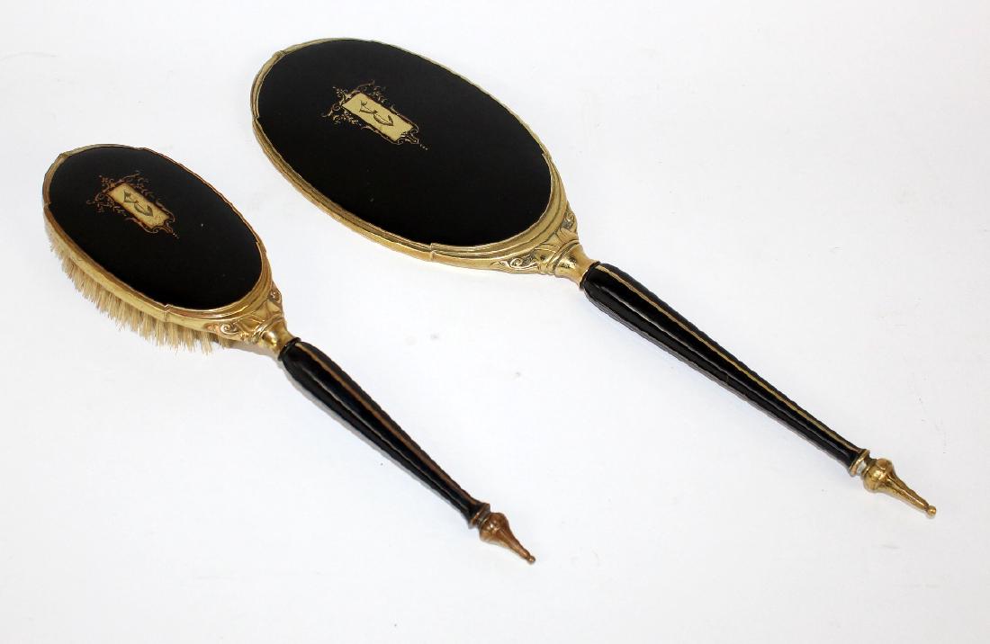 Art Deco hand mirror & brush (1 of 5)