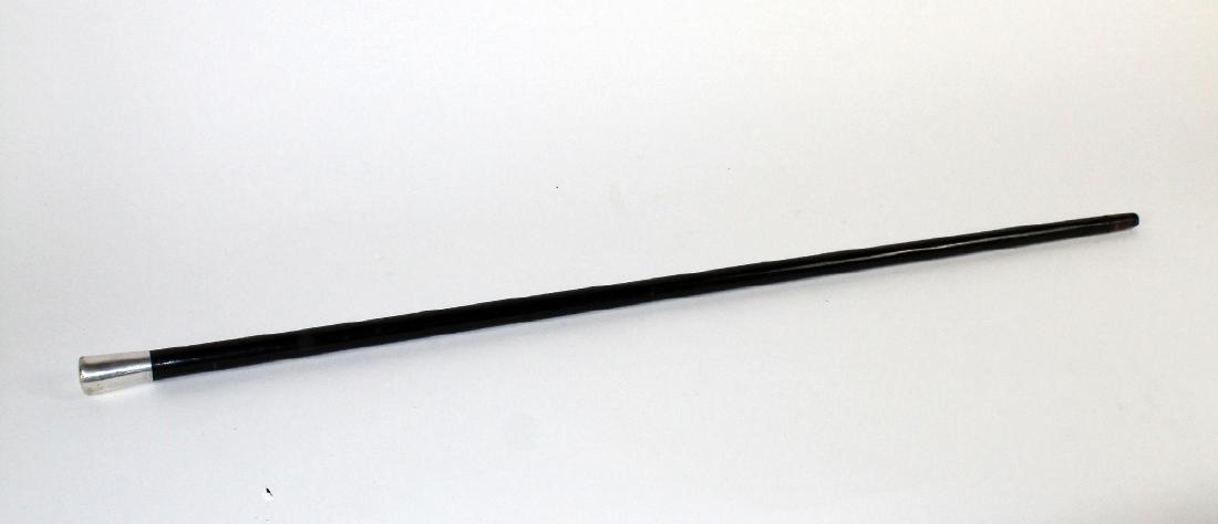 Antique English ebony & sterling cane (1 of 3)