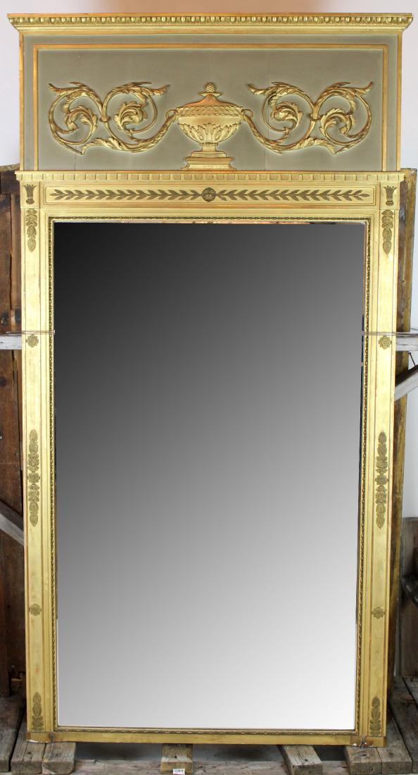 19th c. French Empire trumeau mirror with urn (1 of 5)